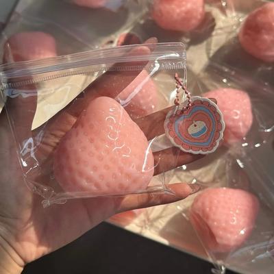 DynamicDeals Strawberry Bliss Slow Rebound Squishy Sensory Fidget Toy Stress Relief pink 1pcs