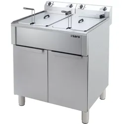 SARO Elektrofritteuse 10+10 L Modell PORTO, 800 x 600 x 1030 mm