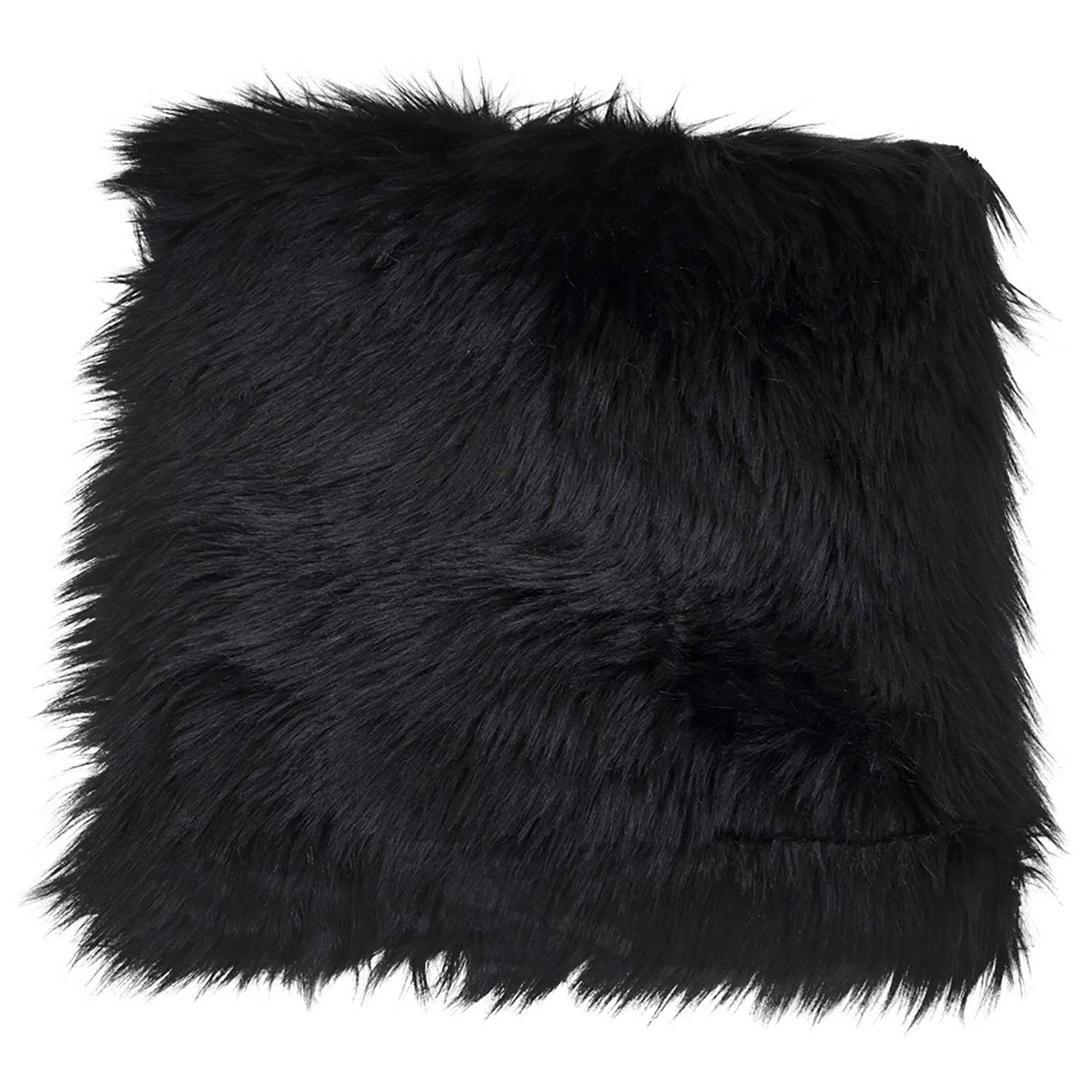 home24 Zitkussen Lambskin Artificial II zwart, 40 x 40 cm, faux fur