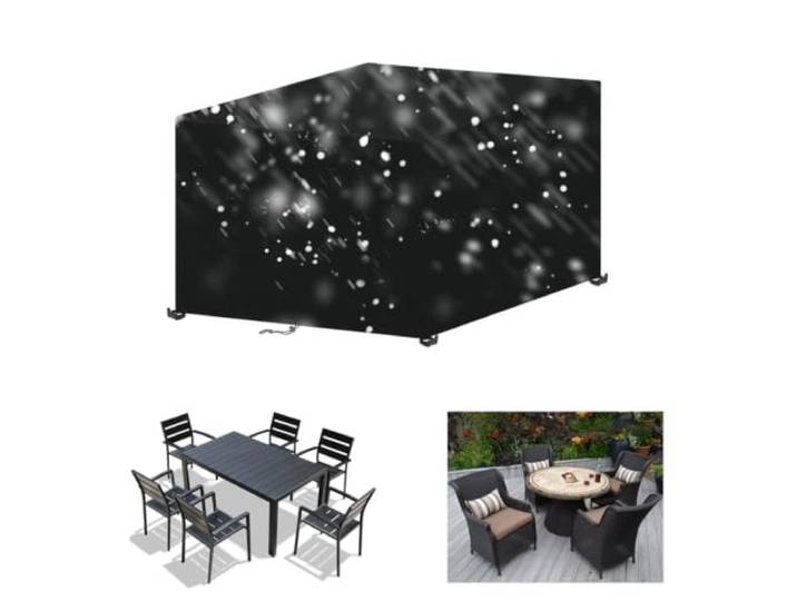 Abdeckung Gartenmöbel Winterfest 350x250x100cm Winterfest Wasserdicht Gartenmöbel Winddicht Staubdicht Anti-UV 420D Oxford Outdoor Tischabdeckung für Sitzgruppe,Abdeckung Bartisch