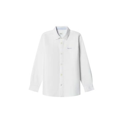 Funktionsshirt PEPE JEANS "Freizeithemd BRODDIES", Jungen, Gr. 12, weiß, 100% Baumwolle, Shirts Funktionsshirt
