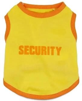 Uplifted Finds Printed Pet Security Vest T Shirt orange l
