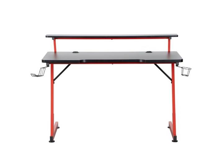 Bureau gamer CODE 2 noir et rouge