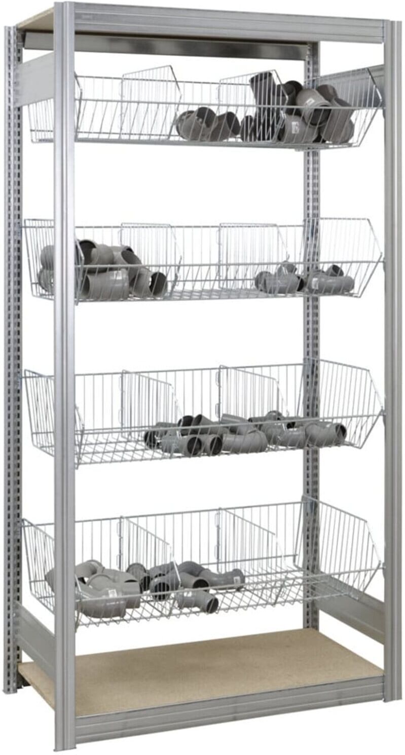 Regalwerk BERT Kleinteileregal Anbaufeld HxBxT 2000x1005x500mm Fachlast 250kg (B3-83114-50)