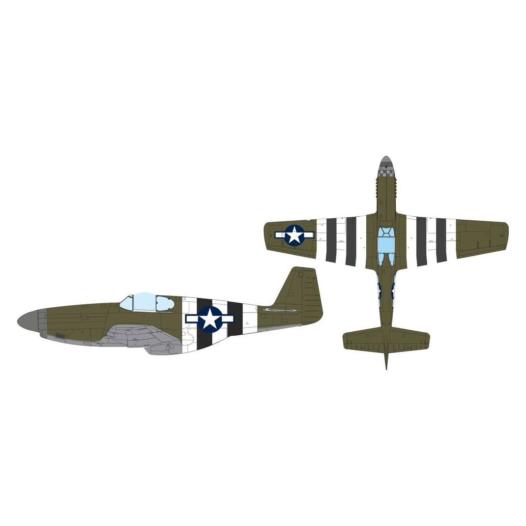 Eduard P-51B US national insignia & D-Day stripes for (JX354)