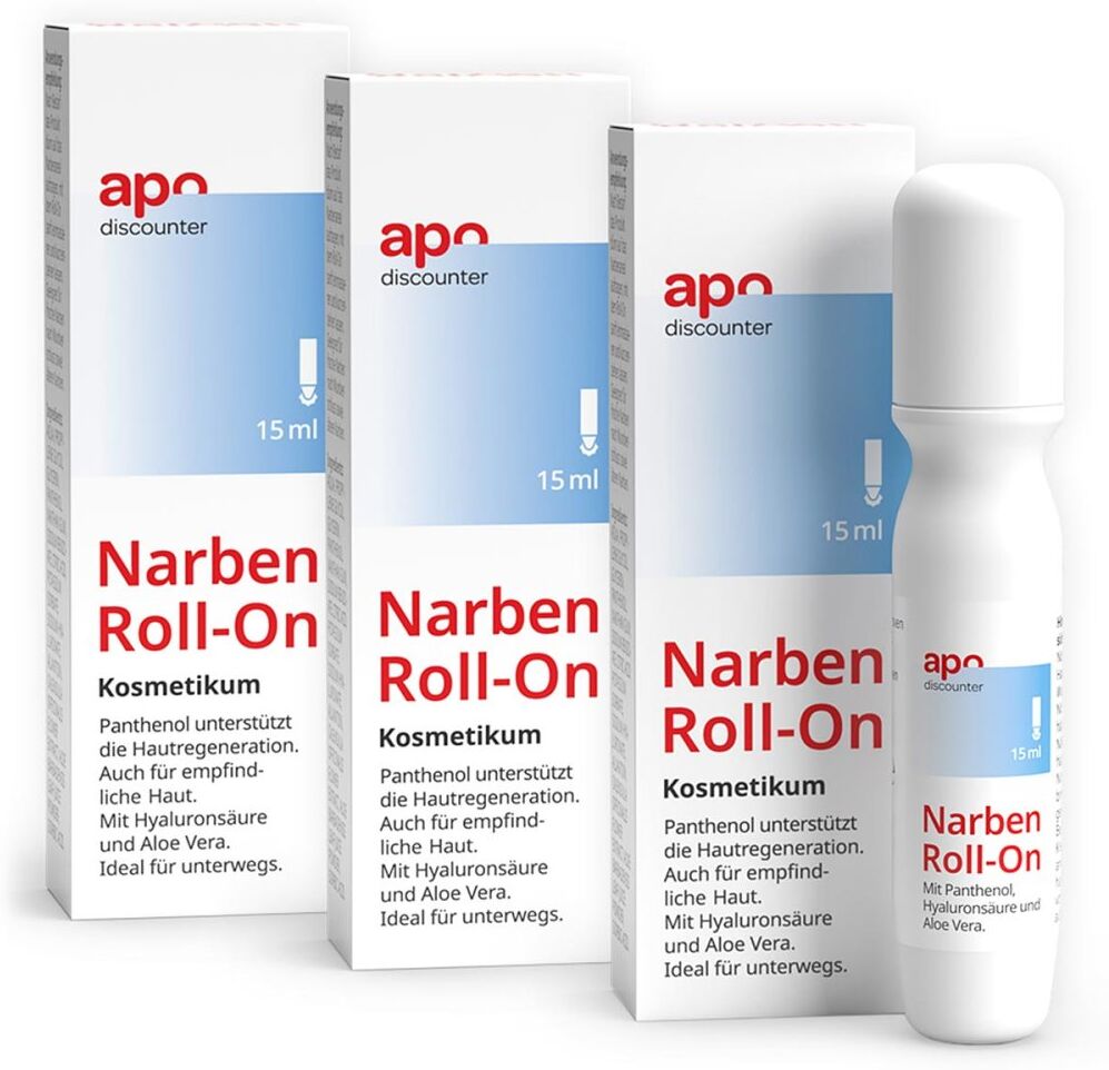 Narben Roll-On zur Narbenpflege von apodiscounter 3x15ml