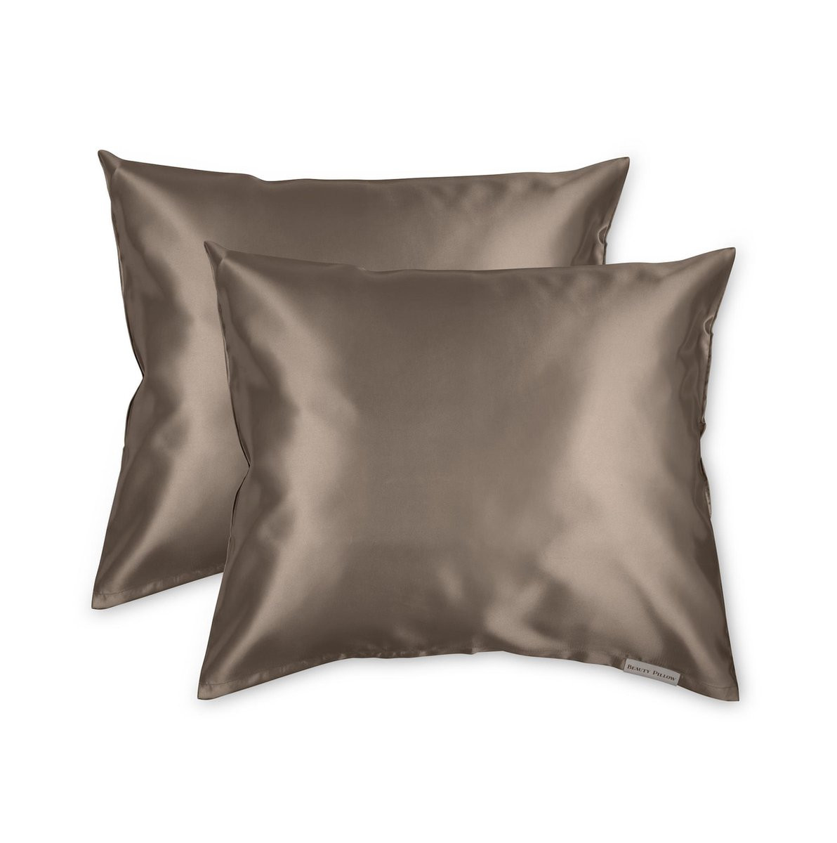 Beauty Pillow® Satijnen Kussenslopen Duo Pack - Taupe - 60x70 cm