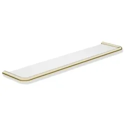Hewi Serie 480 Ablage 480.03.00070LP mit Glasplatte, PVD beschichtet, messing gebürstet
