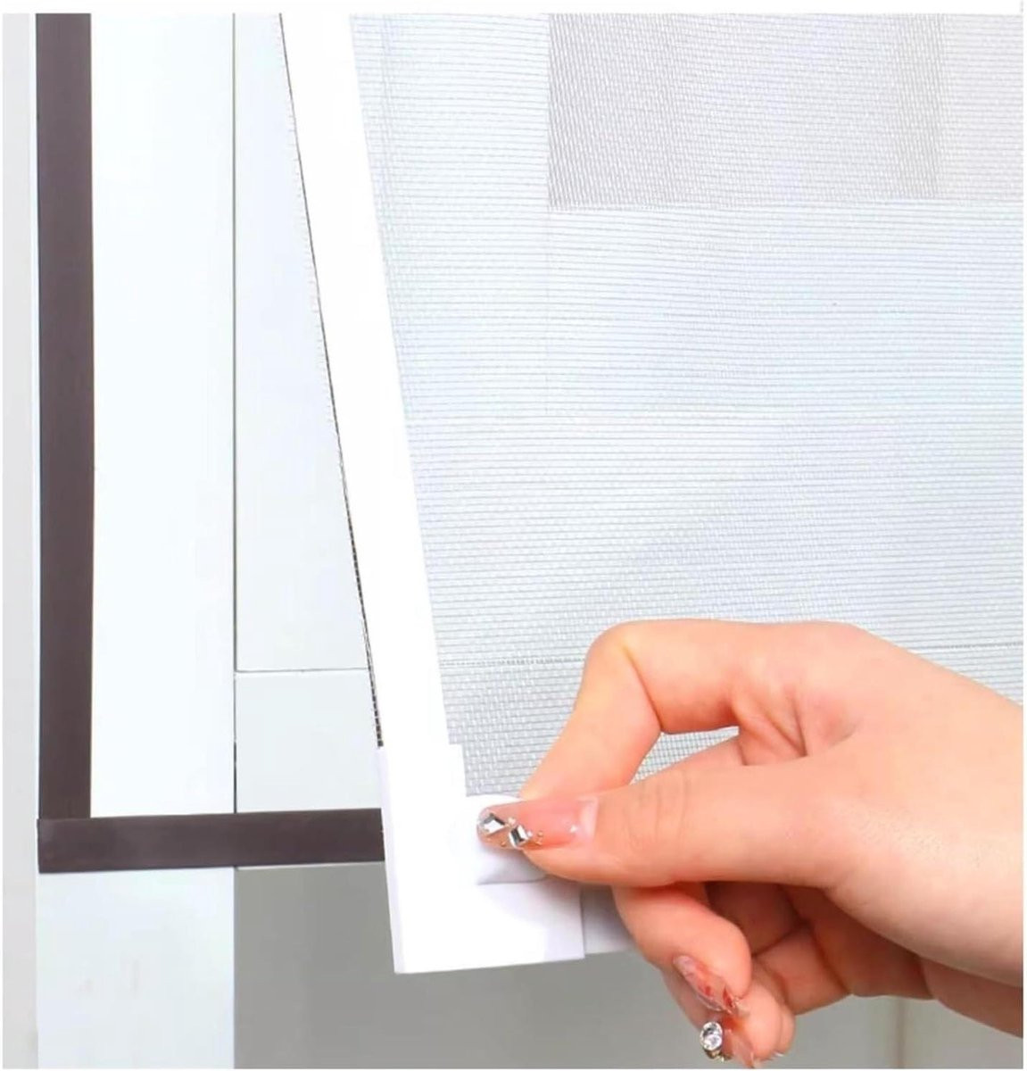 Wit Magnetisch Raamhor voor Insectenwering, 80 x 180 cm