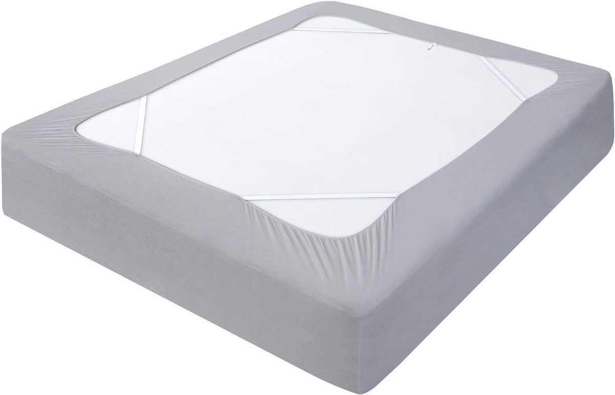 Bedrok Elastisch Boxspringhoes Grijs - Full Maat - 4-zijdige Bedekking
