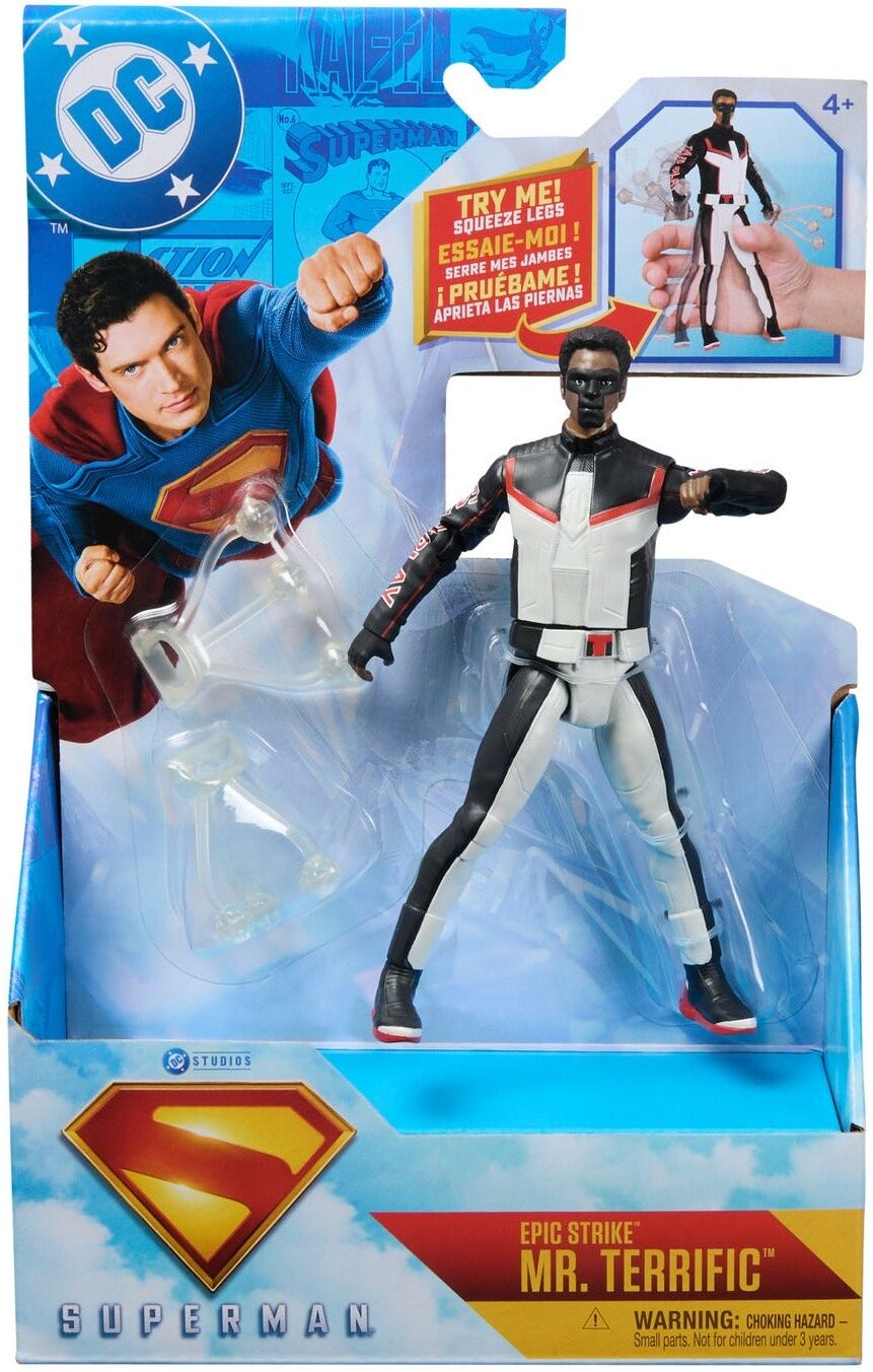 DC Comics Superman Mr Terrific 6-Inch Epic Strike Action Figure - 6 in/15 cm - Spin Master