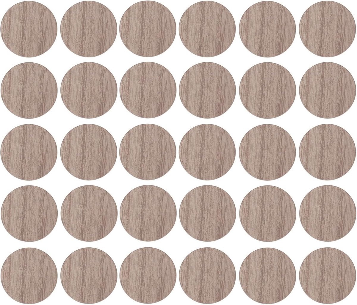 30x Zelfklevende Ronde Schroefdopjes 20mm - Afdekking voor Schroefgaten in Hout en Meubels