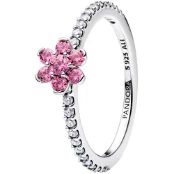 Pandora 194499C02 Silberring für Damen Funkelnde Blume Pink, 54/17,2