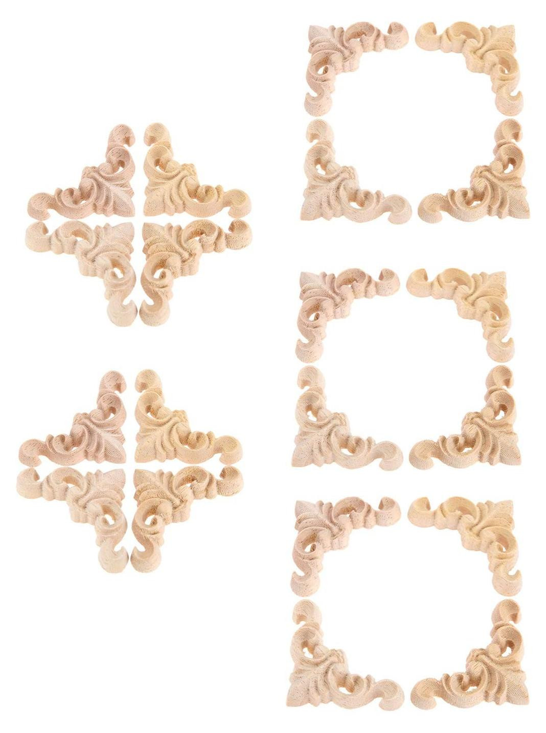 Set van 20 houten hoek onlays voor meubeldecoratie