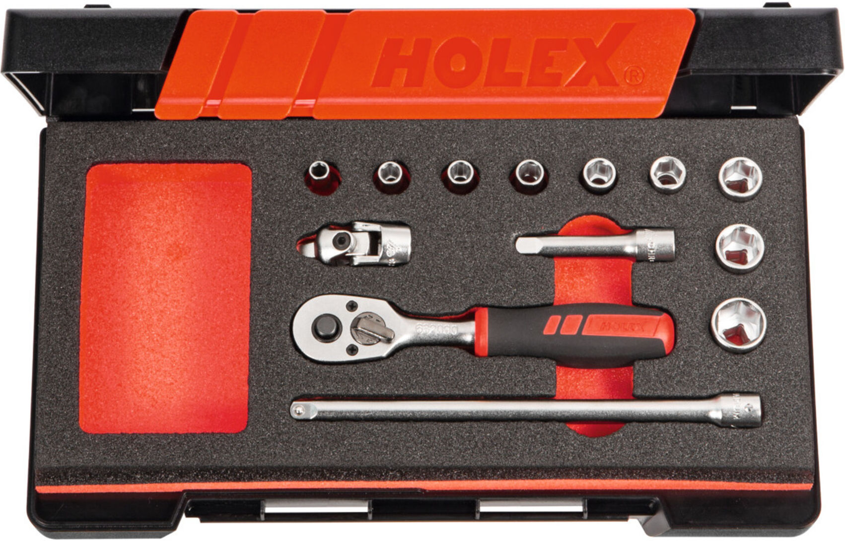 Holex Steckschlüssel-Sortiment 1/4 Zoll-Vierkant 13-teilig, Typ: 6 (630068 6)