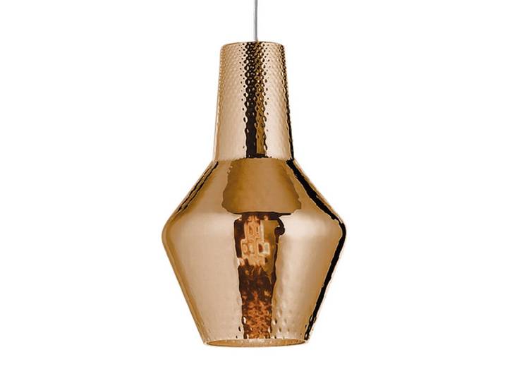 Glazen hanglamp Romeo, dimbaar, brons / oud-messing, Woon-/ Eetkamer, Glas, Modern, hanglamp