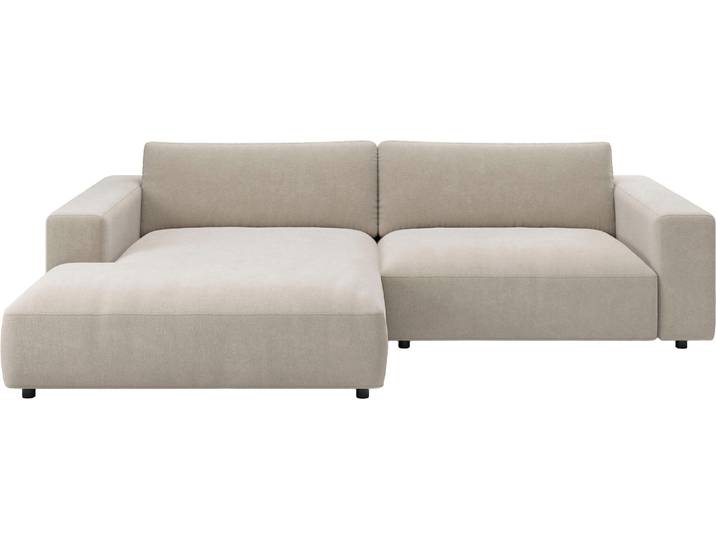 Ecksofa MUSTERRING MR LUCIA, Charakterstarker Lounge-Komfort von Musterring , taupe, B:296cm H:81cm T:190cm, 100% Polyester, Sofas, Ecksofa, XXL-Longchair, erstklassige Kammerkissen & zeitloser Look