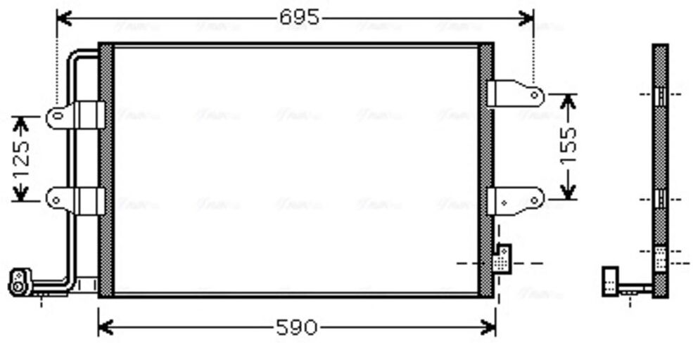 Condenseur, climatisation AVA COOLING VNA5252