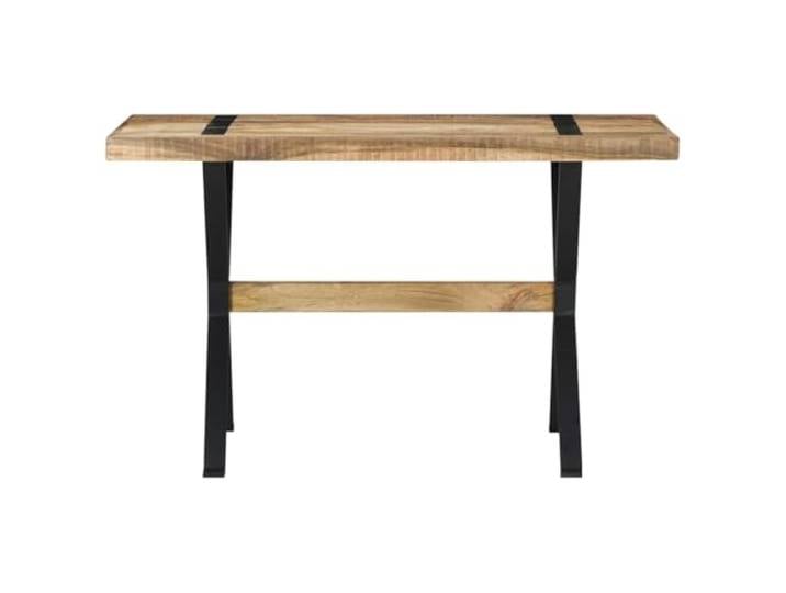 KGHERMDF Esstisch 120x60x76 cm Raues Mangoholz Industriestil, Pulverbeschichtete Stahlbeine, Robust, Langlebig, Esszimmer Küche