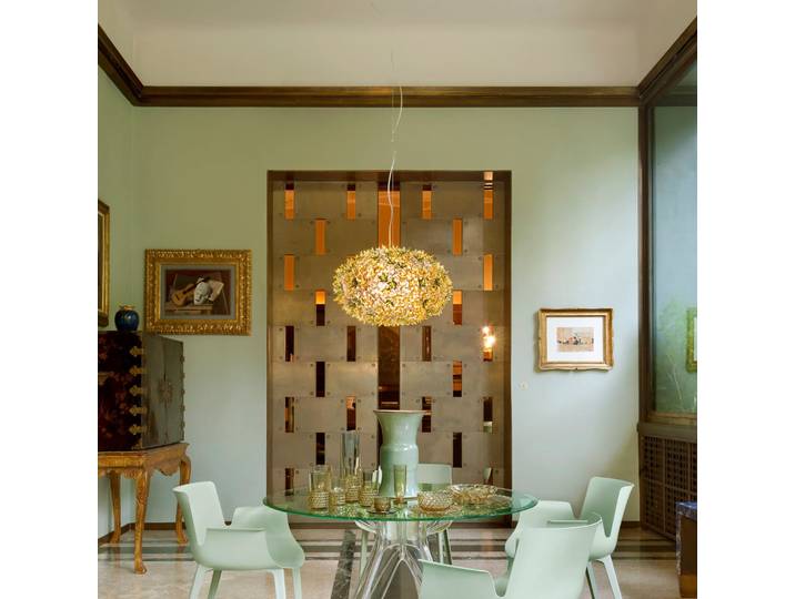 Big Bloom Pendelleuchte Minze - Kartell - Wohnzimmer - Design - Kunststoff - Einflammig