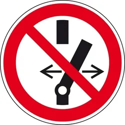 König Werbeanlagen Dreifke® Kunststoff-Schild "Schalten verboten", Ø10cm, 1 Stück, Gebotszeichen (P031) gem. ISO 7010