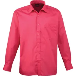 Premier Workwear Herren Popeline Hemd langarm PR200 hot pink 37 (14H)