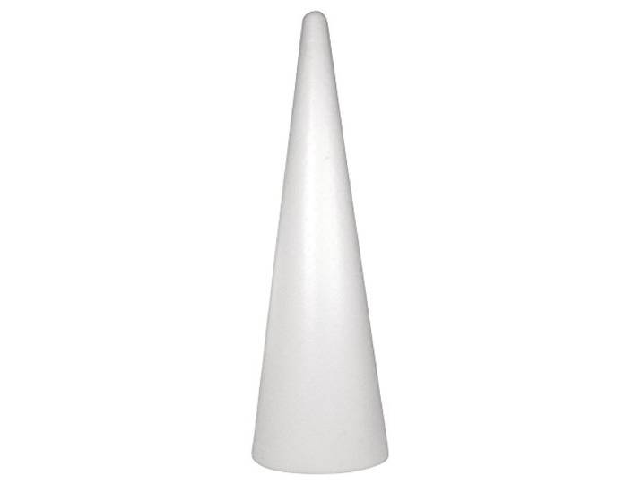 Rayher Hobby Rayher piepschuim kegels vol ø 25 cm, hoogte 80 cm, 3003700, wit/weelderige tuin