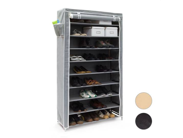 Schuhschrank VALENTIN hoch Anthrazit-Weiss