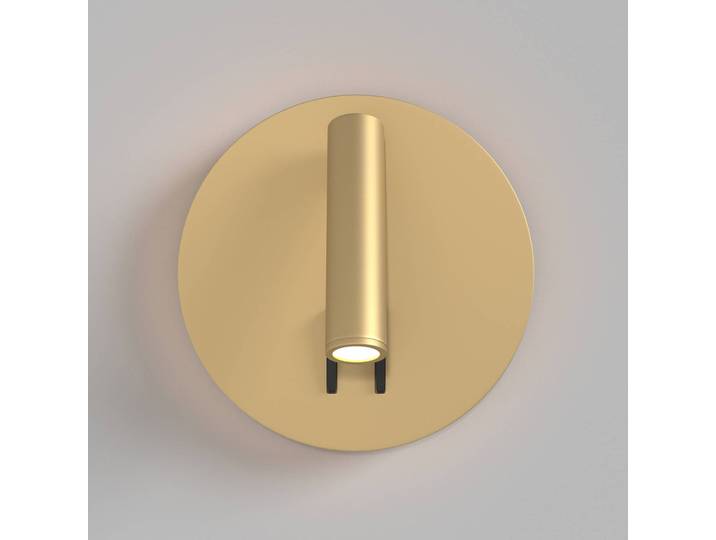 Maytoni Wandleuchte Ios 176, messing / gold, für Schlafzimmer, Aluminium, Modern