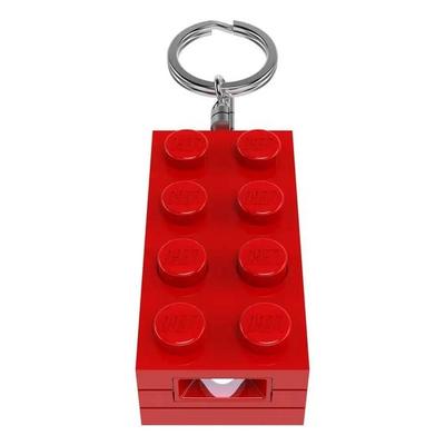 LEGO Stein-Rot Schlüsselanhänger mit Taschenlampe