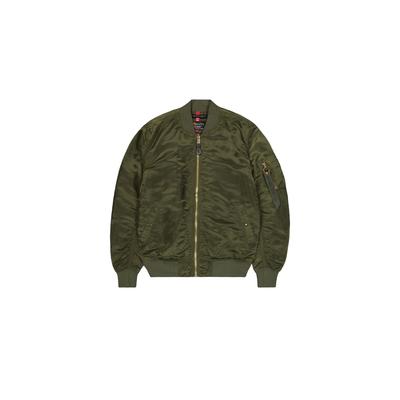 Bomberjacke ALPHA INDUSTRIES "MA-1 VF Light", Herren, Gr. S, grün (dunkelgrün), Shell: 100% Nylon. Lining: 100% Nylon, Jacken Bomberjacke