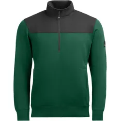Zip-Sweatshirt "ROB" - XS - grün/schwarz