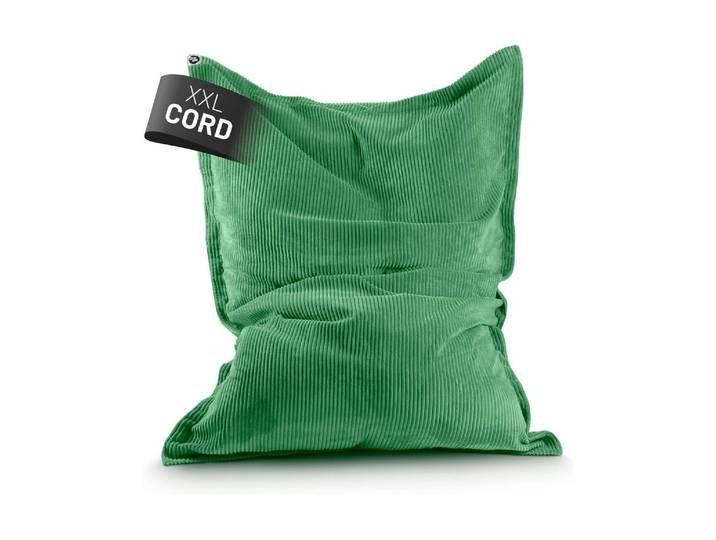 Sitzsack LUMALAND Cord 380 l , grün (dunkelgrün), B:140cm T:180cm, Polyester, Sitzsäcke, Sitzsack, Sitzsack für Innen