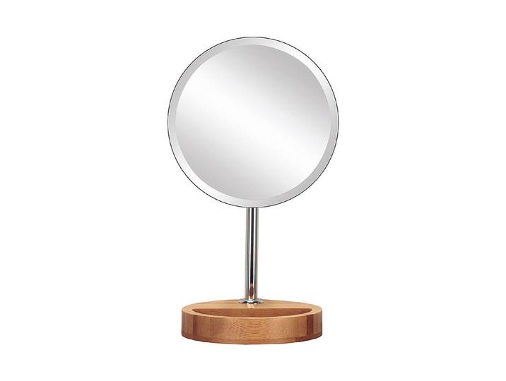 Kleine Wolke Kosmetikspiegel mit Bambus-Standfuss ⌀ 30.5 cm
