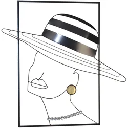 möbel direkt online Wanddekoration Lady schwarz