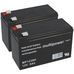 2x Multipower MP1236H 12V 9Ah AGM – passend für Best Power B610 700VA