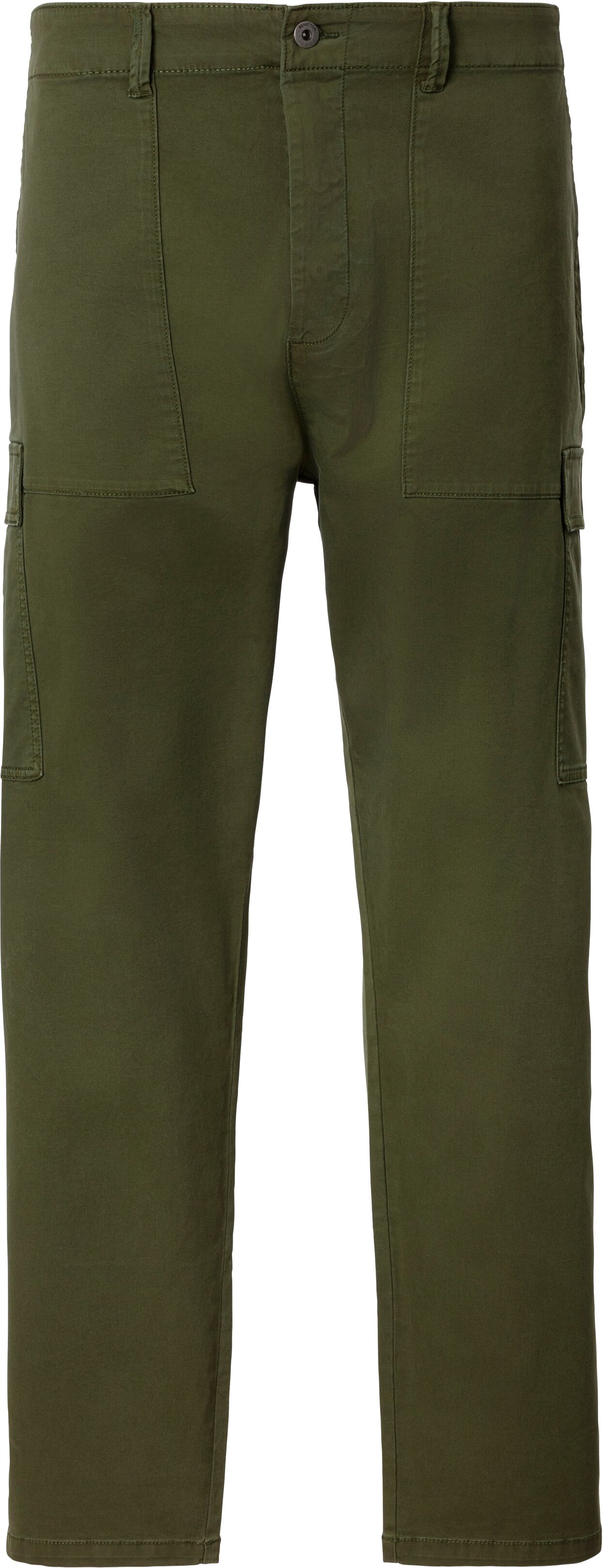Cargohose, Herren, Gr. 50, N-Gr, grün (dunkelkhaki), Web, Obermaterial: 97% Baumwolle, 3% Elasthan, UNITED COLORS OF BENETTON, unifarben, lang, Hosen Cargohose dunkelkhaki 50, N-Gr