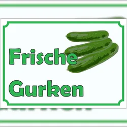 HB-Druck Frische Gurken Werbeaufkleber Aufkleber A4 (210x297mm)