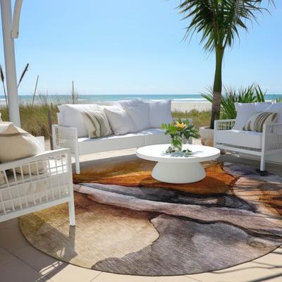 Addison Rugs Machine Washable Indoor/Outdoor Abstract Kelly Chantille Rug