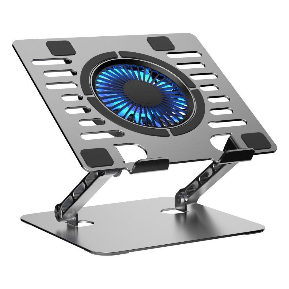 Art P12 laptop stand aluminum 13/24/23 cm adjustable height+angle+vent+LED (POD P12)