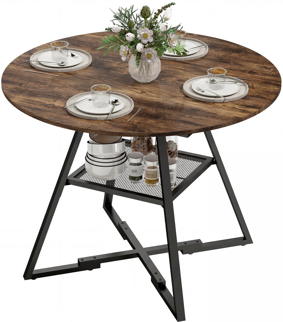 Trent Austin Design Round Dining Table Brown Wood
