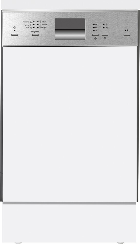 Amica EGSP 561 000 E, Halb integriert, Single (45 cm breit), Weiß, Edelstahl, Tasten, LED