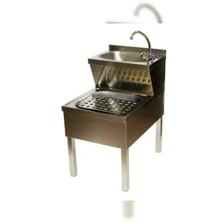Handwaschbecken aus Edelstahl mit abnehmbarem Abtropfsieb 500 x 700 mm