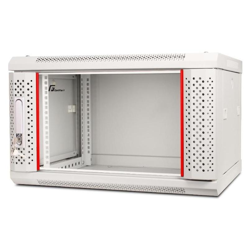 Getfort SZAFA-Rack 19 Zoll, 6 HE, 600 × 450, Farbe: Grau (6 HE, 19 Zoll Rack) (GETFORT)