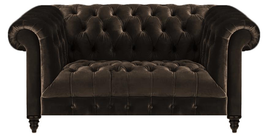 Chesterfield Exklusive Braune Couch Moderner Zweisitzer Polster Möbel