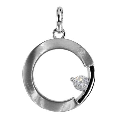Kettenanhänger OSTSEE-SCHMUCK "Ostsee-Schmuck Anhänger Adele Anhänger Adele", weiß, Schmuckanhänger, Damen, 21 x 14mm, Silber 925 (Sterlingsilber), 2,1 g, Kettenanhänger