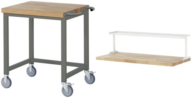 Set STIER Fahrbare Werkbank Premium BxTxH 750x700x880mm + Ablage zur...