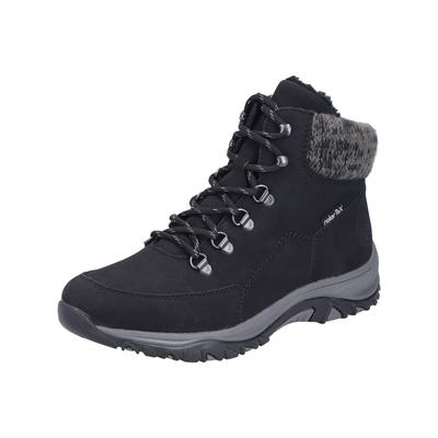 Stiefel RIEKER "Stiefelette", Damen, Gr. 38, schwarz, Obermaterial: 50% Rindsleder Leather cow. 50% Lammleder LEL., Schuhe Stiefel
