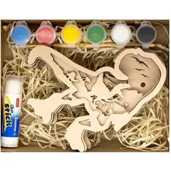 Creatif wood Kit En Bois 3d A Peindre T-Rex