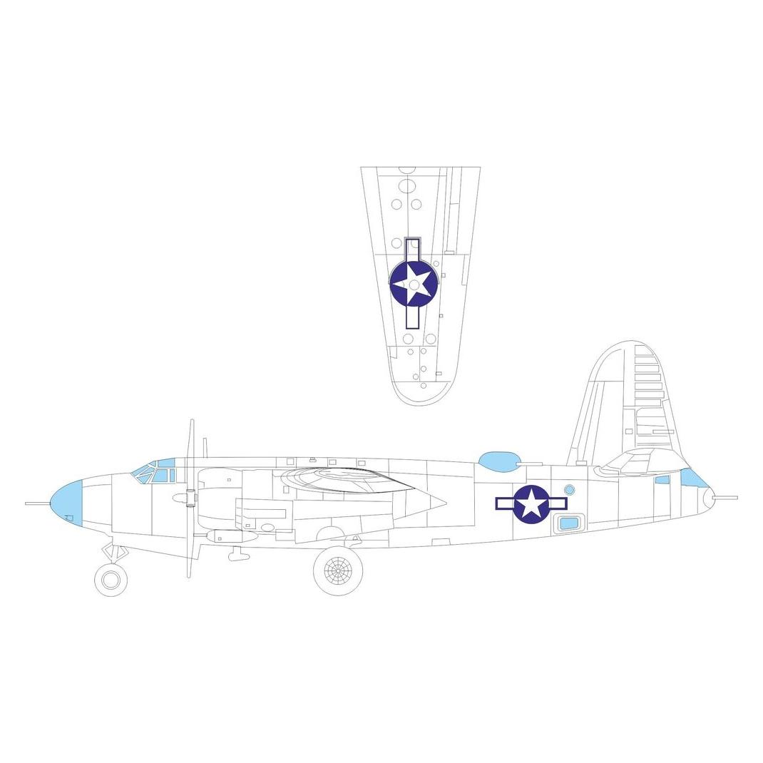 Eduard B-26B Marauder national insignia ICM (EX1046)